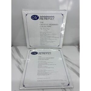 Creative Memories 12x12 Baby Pages Pink Gingham + Protectors 30 Pages - NEW